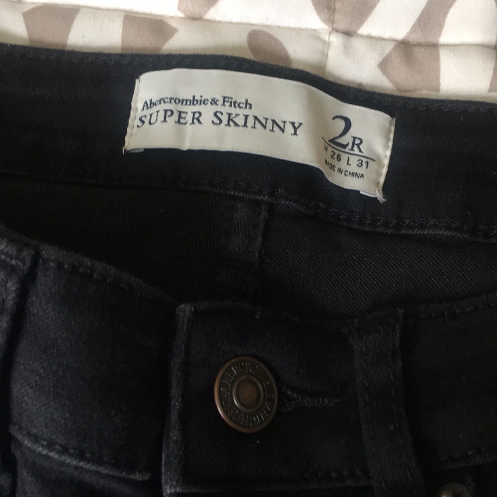 Abercrombie and Fitch Super Skinny Black Jeans